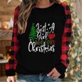 thumbnail image 1 of Offres! Aqestyerly Haut de Noël Grande Taille Mode T-Shirt Décontracté à Manches Longues Col Rond pour Femmes, 1 of 4