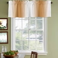 thumbnail image 4 of Burnt Orange White Ombre Valances for Windows, Decorative Rod Pocket Window Valance Curtains, Modern Abstract Art Farmhouse Gradient Short Curtain Drapes for Living Room, 2 Panels, 60" W x 18" L, 4 of 8