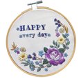 thumbnail image 1 of Coofit Embroidery Kit Floral Letters DIY Stitch Kit Cross Stitch Kit Handmade Craft, 1 of 6