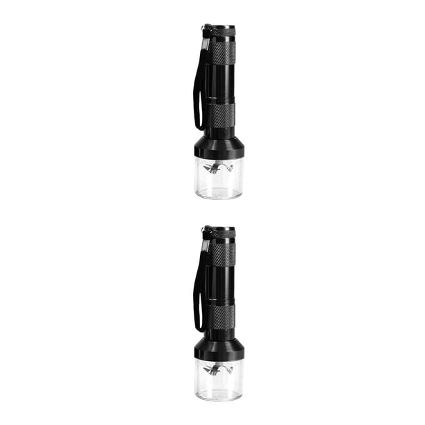 Injueey Amoladora eléctrica portátil con forma de antorcha, trituradora manual con batería, molino de viaje, accesorios de herramienta de Negro 2piezas