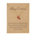 thumbnail image 4 of Creative Dripping Oil Santa Snowman Necklace Wishing Painting Oiled Paper Card Necklace, 4 of 9