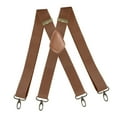 thumbnail image 2 of Esquirla Bretelles pour Hommes Vintage Réglables 4 Clips en Forme de x Sangles Élastiques Femmes Marron, 2 of 8