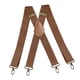 thumbnail image 2 of Tirantes para hombre de 3,5 cm de ancho y 3,5 cm de alto con forma de X, correas elásticas ajustables y resistentes. marrón, 2 of 9