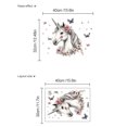 thumbnail image 3 of Adhesivos de pared decorativos de PVC con dibujos animados de unicornios, 30 x 40 cm, 3 of 3