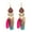 Colorful, variant on Punk Vintage Long Tassel Feather Earrings for Women Bohemian Handmade Natural Pendant Earring Fish Hook Earrings Vintage Boho Multicolor Tassel Feathers Dangle Drop Earrings