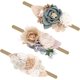 thumbnail image 1 of 3 piezas de diademas de nailon para niñas pequeñas con flores y lazos elásticos para el cabello, accesorios para el cabello para bebés recién nacidos y niños pequeños, 1 of 5