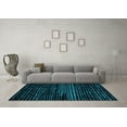 thumbnail image 3 of Ahgly Company Indoor Round Abstract Light Blue Modern Area Rugs, 7' Round, 3 of 4
