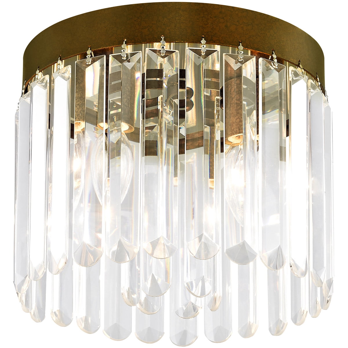 3 Light Palacial Bronze Ceiling Light fixture with Steel base material