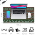 thumbnail image 5 of Long Mouse Pads for Desk,Red and Green Christmas Reindeer Pattern Desk Mats on Top Of Desks, Desk Mouse Pad Extra Large with 3mm Non-Slip Base and Stitched Edge for Gaming,Office,Work,Home 31.5x15.7in, 5 of 5