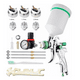 thumbnail image 1 of Pistola Gravedad Pintura Automotriz De 600ml 1,4/1,7/2,0 Mm Plata/Verde, 1 of 5