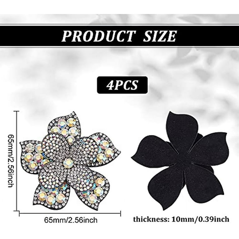 4pcs 4 Mix Color Sparkling Rhinestone Star Pattern Clothes Patches