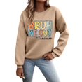 thumbnail image 1 of VBARHMQRT Chandail en Molleton Col Rond 2024 et Mode Hiver Imprimé Lettre Sweat à Capuche pour Femmes, 1 of 2