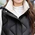 thumbnail image 6 of HAPIMO Womens Puffer Vest Sleeveless Zip Up Quilted Coat Stand Collar Gilet Jacket with Pockets Cotton Hoodie Black L, 6 of 9