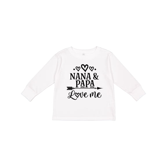 Inktastic Nana Papa Love Me Grandchild Boys or Girls Long Sleeve Toddler T-Shirt