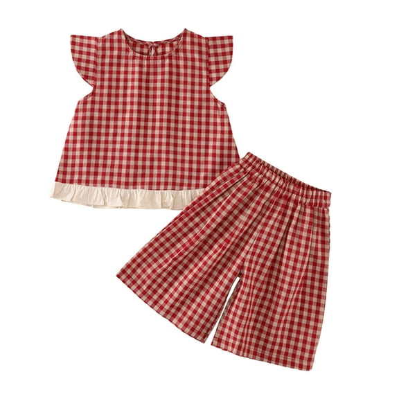Futezty Girls Summer Outfits, 4th of July Baby Girl Outfits 2pcs Kid Girl Bowknot Design Sleeveless Tee and Floral Print Leggings Shorts Set