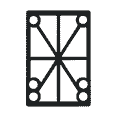 thumbnail image 2 of Skateboard Old School Riser Pads 1/2" (12mm) Set of 2 Risers Black Hard Plastic, 2 of 4