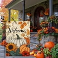 thumbnail image 5 of Rustic Farmhouse Thanksgiving Pumpkin Garden Flag 12x18 Inch Double Sided Burlap Fall Welcome Autumn Maple Leaf Sunflower Decor, 5 of 9