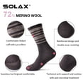 thumbnail image 6 of Solax Women's 72% Merino Wool Hiking Socks Outdoor Trail Trekking Cushioned Breathable Crew Socks 3 Pairs (MD Asst60), 6 of 9