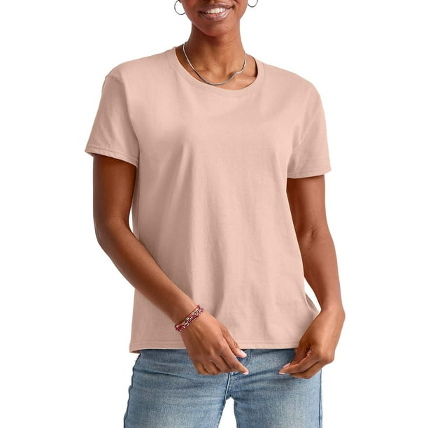 Hanes Essentials Women’s TShirt, 100 Cotton RelaxedFit Tee