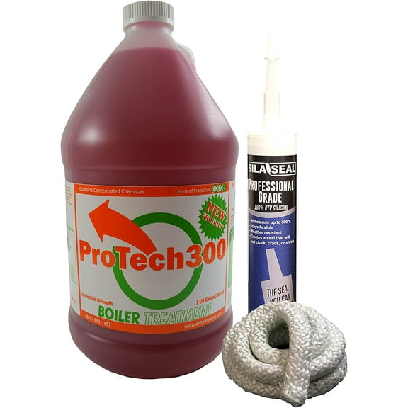 Outdoor Wood Boiler Maintenance Kit- with 6 feet of Fire Rope & Silicone