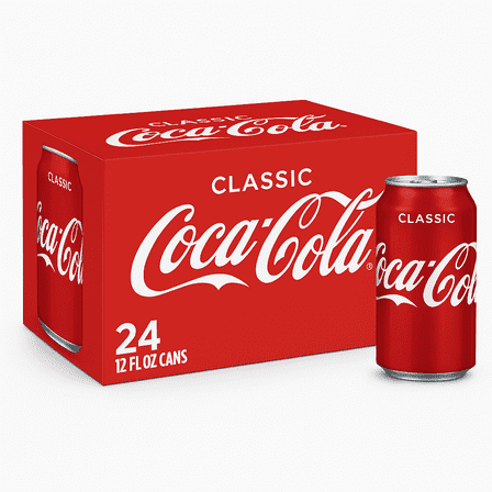 Coca-Cola Classic Soda Pop, 12 fl oz Cans, 24 Pack