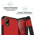 thumbnail image 4 of TJS for TCL ION Z Phone Case, Magnetic Support Dual Layer Drop Protection Impact Rugged Armor Cover (Red), 4 of 5