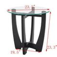 thumbnail image 5 of CQSXDA Black Round Coffee Table with Clear Glass Top 23.5 Inch for Living Room Office and Apartment Decor, 5 of 8