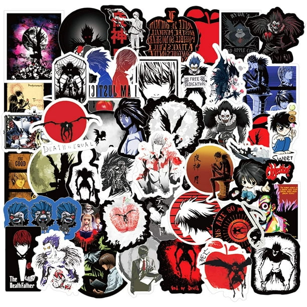 Death Note Stickers| 50 Pcak |Anime Vinyl Waterproof Stickers for  Laptop,Bumper,Water Bottles,Computer,Phone,Hard