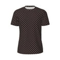 thumbnail image 6 of Rocae Red and white polka dots for Men's Mesh Quick-Dry Short Sleeve Workout T-Shirt,Mens Crew Neck Tee Lightweight Soft Classic T Shirts Small, 6 of 9