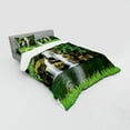 thumbnail image 3 of Ambesonne Nature Bedding Set 3 Pcs, Lake Garden Waterfall, Twin XL, Green, 3 of 3