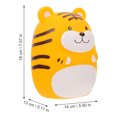 thumbnail image 2 of 1Pc Tiger Shape Design Piggy Bank Anti-fall Supple Plastic Piggy Bank (Yellow), 2 of 9