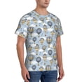 thumbnail image 2 of Bixox Men's Balloon Vintage Printed Short Sleeve Skinny Athletic T-Shirt, 2 of 6