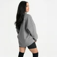 thumbnail image 4 of Women's Gameday Couture  Gray San Jose Earthquakes Oversized Pure Motion Corded Sweatshirt, 4 of 7