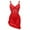 C1-Red, variant on Women's Lingerie Lace Nightdress Strap Chemise Underwire Bodysuit Sexy V Neck Sleepwear Red L