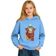 thumbnail image 3 of Gyujnb Youth Hoodie Shaggy Cow Print Cool Warm Versatile Pullover for Daily Casual Outings (Toddler, Big Boys),13-14 Years, 3 of 7