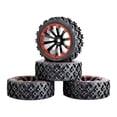 thumbnail image 2 of 8 Uds neumáticos de goma para 144001 124018 124019 accesorio de bricolaje para coche todoterreno Hugo ruedas y neumáticos rc, 2 of 5