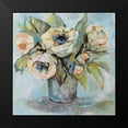 thumbnail image 2 of Vertentes, Jeanette 20x20 Black Modern Framed Museum Art Print Titled - Soft Blooms, 2 of 5