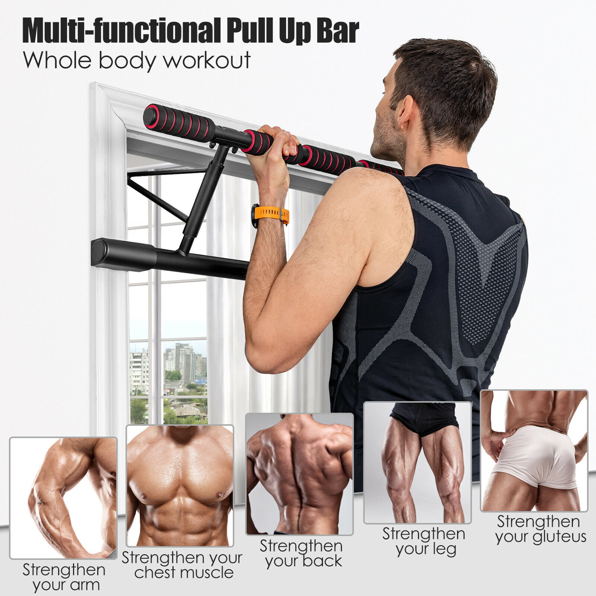 Docilaso Multi Gym Chin Up/pull up Bar Heavy Duty Doorway Trainer for Home PORTA for sale online 