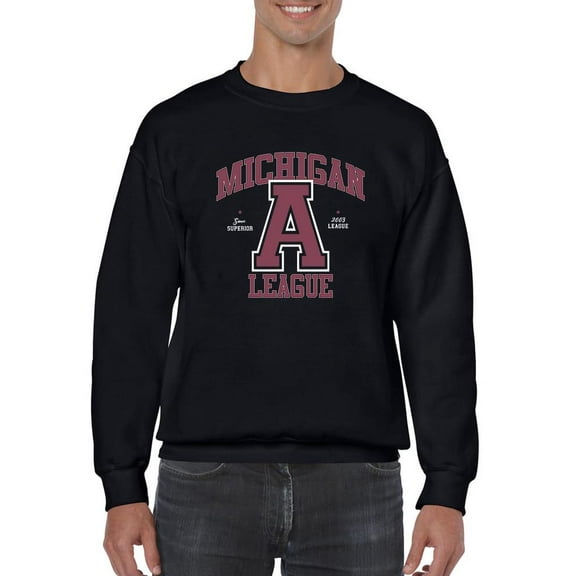 Michigan A League Sports Style Sweatshirt Men -Image by Shutterstock, Male 3X-Large