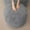 Grey, variant on Round Stuffed Pouf Ottoman, Stripe Faux Fur Poufs with Foam Chunk Filling, Furry and Fluffy Pouf Foot Stool Storage Ottoman, 20 X 15 Floor Poufs Foot Rest for Living Room, Beige