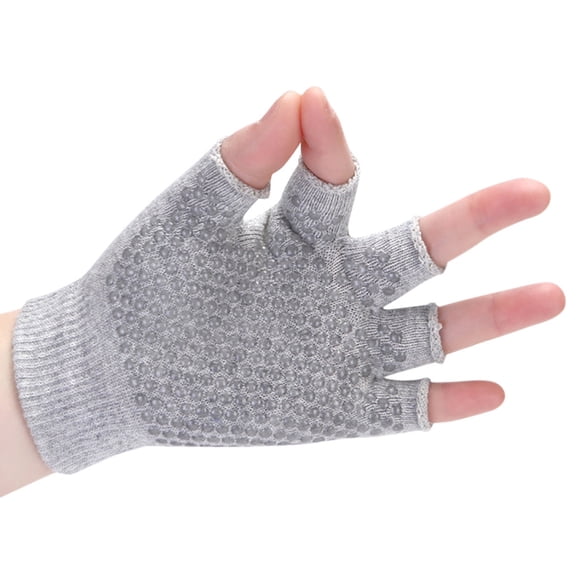 Non-Slip Fingerless Yoga Gloves Breathable Grip Enhancer for Pilates Gym Workout Sweat Absorption