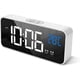 thumbnail image 1 of HOMVILLA Digital Alarm Clock with Large LED Temperature Display, Portable Mirror Alarm with Dual Sleep Time Alarm 4-Level Adjustable Brightness Dimmer, 1 of 5