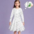 thumbnail image 4 of LOVZFMLL Robe de Noël Imprimée à Manches Longues Extensible Ligne A Robe de Récital Scolaire Robe à Manches Longues Col Rond, 4 of 8