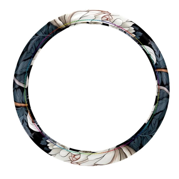 Ink plant 14.5 Inch Printing PVC Leather Car Wheel Cover Steering Wheel Cover Auto Accessories