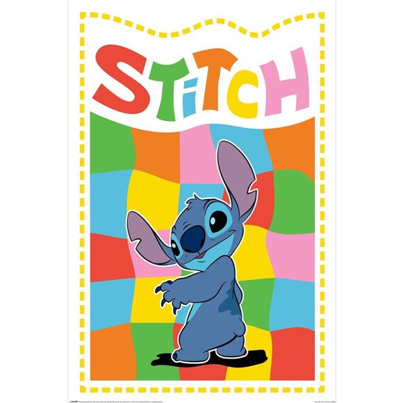 Lilo & Stitch Chequered Stitch Poster