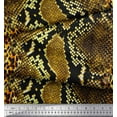 thumbnail image 3 of Soimoi Gold polyester Crepe Fabric Leopard & Snake Animal Skin Print Sewing Fabric Yard 42 Inch Wide, 3 of 3