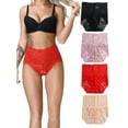 thumbnail image 1 of Women's Underwear Breathable High Waisted Sexy Lace Panties,4 Pack, 1 of 6