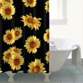 thumbnail image 4 of Waterproof Cute Sunflower Colorful Shower Curtain 72x72 Inch Boho Style Polyester Unique Shower Curtain for Bathroom Hotel Home Decor with 12 Plastic Hooks, 4 of 5