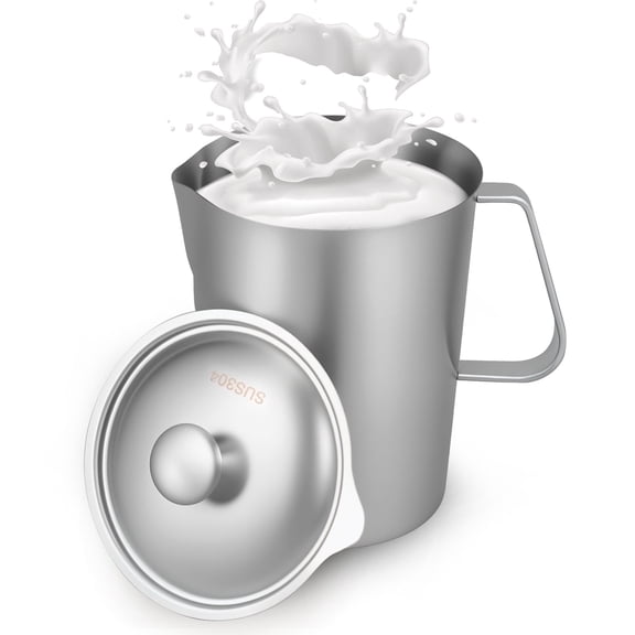 Milk Frothing Pitcher, 70oz/2000ml Stainless Steel Creamer Frothing Pitcher Cup , Perfect for Espresso Machines, Milk Coffee Frothers, Latte Art