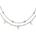 thumbnail image 1 of Quality Gold QG6051-16 Sterling Silver Rhodium-Plated Polished Cross & CZ with 2 in. Extension Necklace, 1 of 1